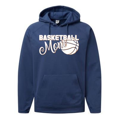 Basketball Mom Sports Mother Performance Fleece Hoodie