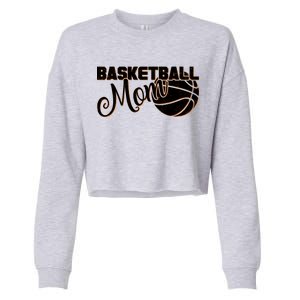 Basketball Mom Sports Mother Cropped Pullover Crew