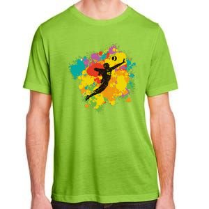 Basketball Player Colorful Adult ChromaSoft Performance T-Shirt