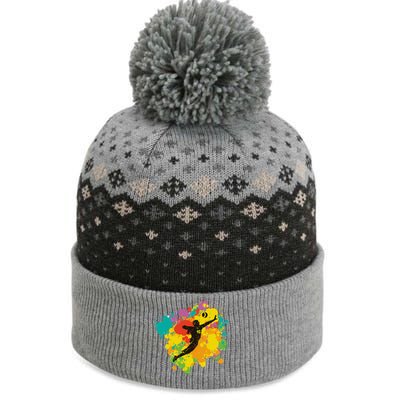 Basketball Player Colorful The Baniff Cuffed Pom Beanie