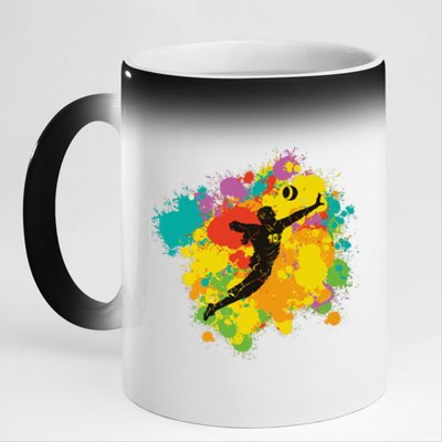 Basketball Player Colorful 11oz Black Color Changing Mug