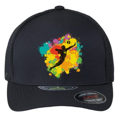 Basketball Player Colorful Flexfit Unipanel Trucker Cap