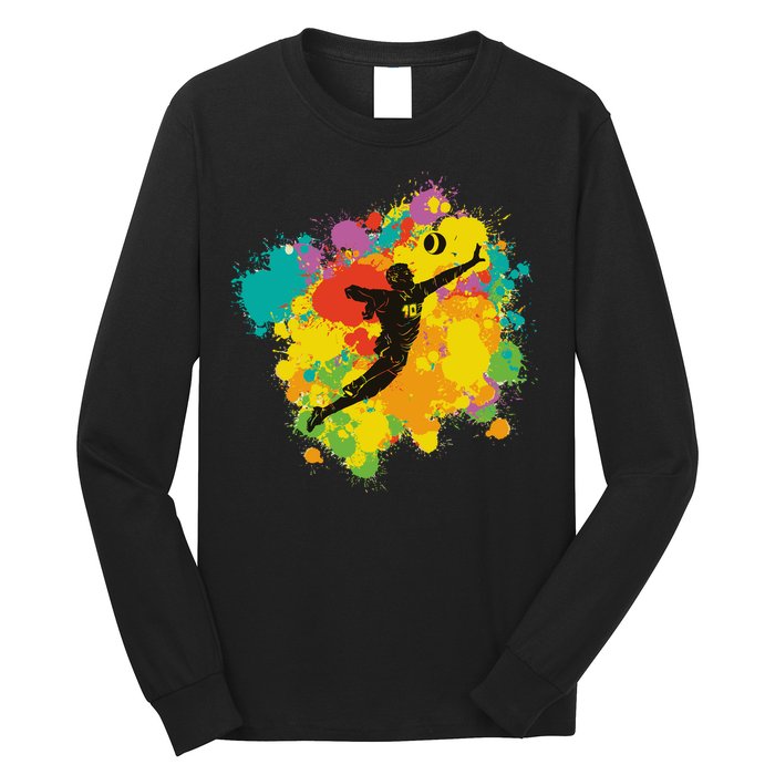 Basketball Player Colorful Long Sleeve Shirt