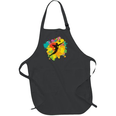 Basketball Player Colorful Full-Length Apron With Pockets