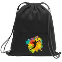 Basketball Player Colorful Sweatshirt Cinch Pack Bag