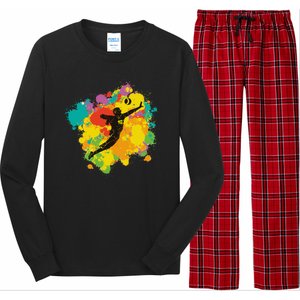 Basketball Player Colorful Long Sleeve Pajama Set