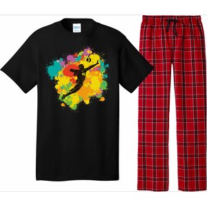 Basketball Player Colorful Pajama Set