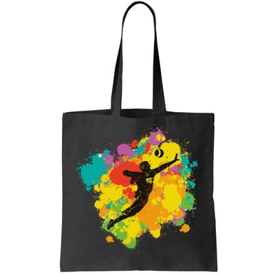 Basketball Player Colorful Tote Bag