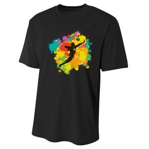 Basketball Player Colorful Performance Sprint T-Shirt