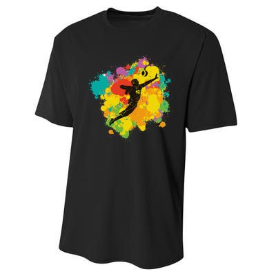 Basketball Player Colorful Performance Sprint T-Shirt