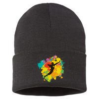 Basketball Player Colorful Sustainable Knit Beanie