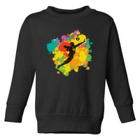 Basketball Player Colorful Toddler Sweatshirt