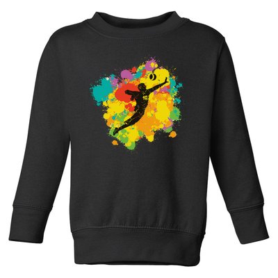 Basketball Player Colorful Toddler Sweatshirt