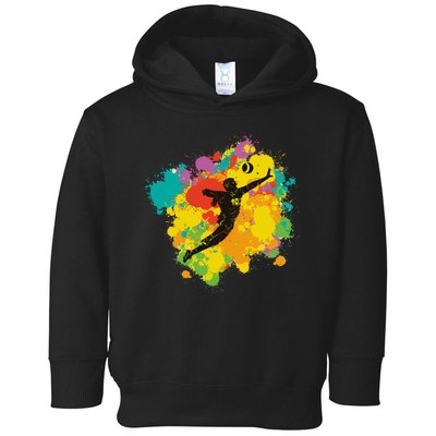 Basketball Player Colorful Toddler Hoodie