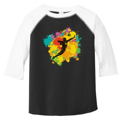 Basketball Player Colorful Toddler Fine Jersey T-Shirt