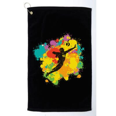 Basketball Player Colorful Golf Towel