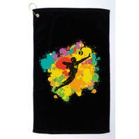 Basketball Player Colorful Golf Towel