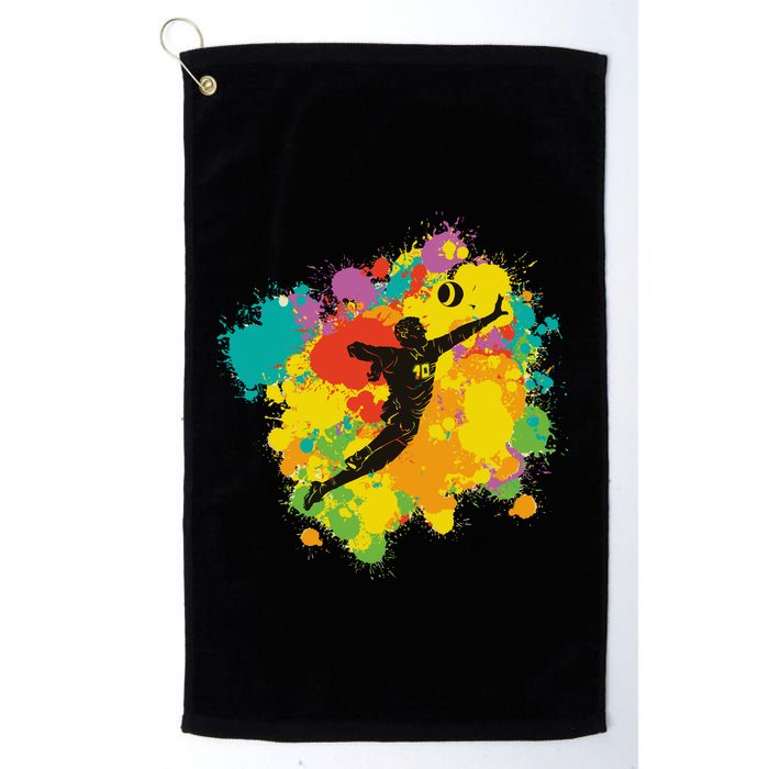 Basketball Player Colorful Golf Towel