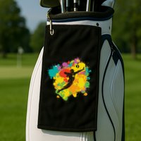 Basketball Player Colorful Golf Towel