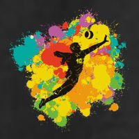Basketball Player Colorful Golf Towel