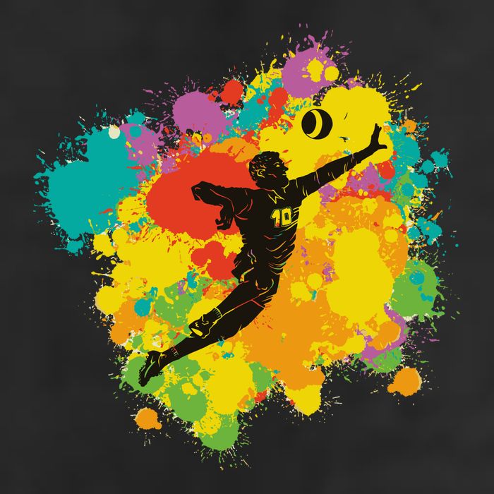 Basketball Player Colorful Golf Towel