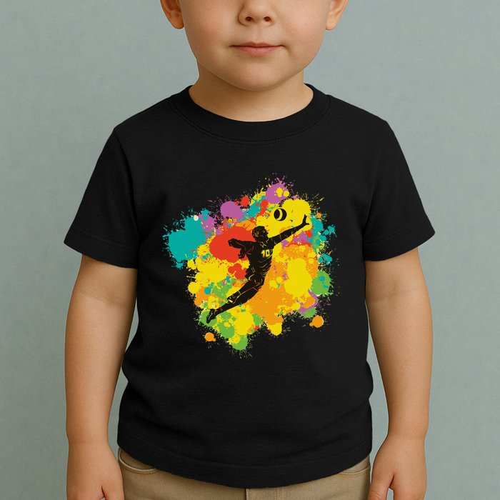 Basketball Player Colorful Toddler T-Shirt