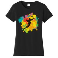 Basketball Player Colorful Women's T-Shirt