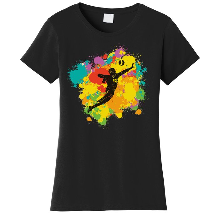 Basketball Player Colorful Women's T-Shirt