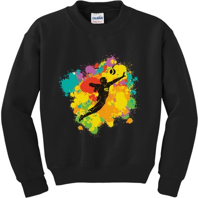 Basketball Player Colorful Kids Sweatshirt