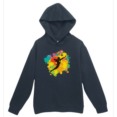 Basketball Player Colorful Urban Pullover Hoodie