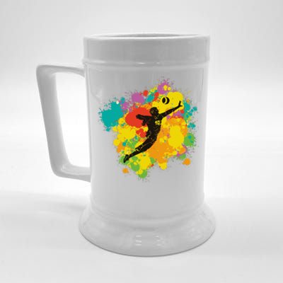 Basketball Player Colorful Beer Stein