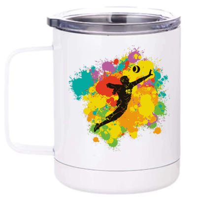 Basketball Player Colorful 12 oz Stainless Steel Tumbler Cup