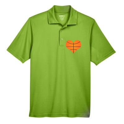 Basketball Shaped Heart Men's Origin Performance Piqué Polo