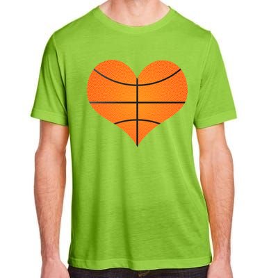 Basketball Shaped Heart Adult ChromaSoft Performance T-Shirt