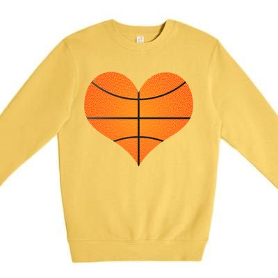 Basketball Shaped Heart Premium Crewneck Sweatshirt