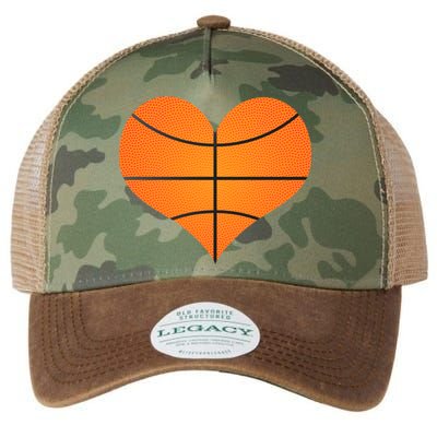 Basketball Shaped Heart Legacy Tie Dye Trucker Hat