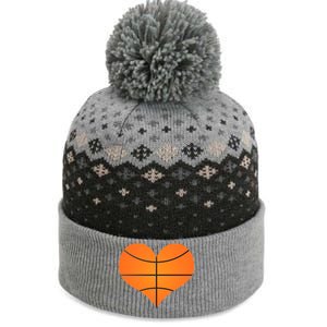 Basketball Shaped Heart The Baniff Cuffed Pom Beanie