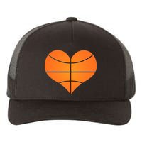 Basketball Shaped Heart Yupoong Adult 5-Panel Trucker Hat