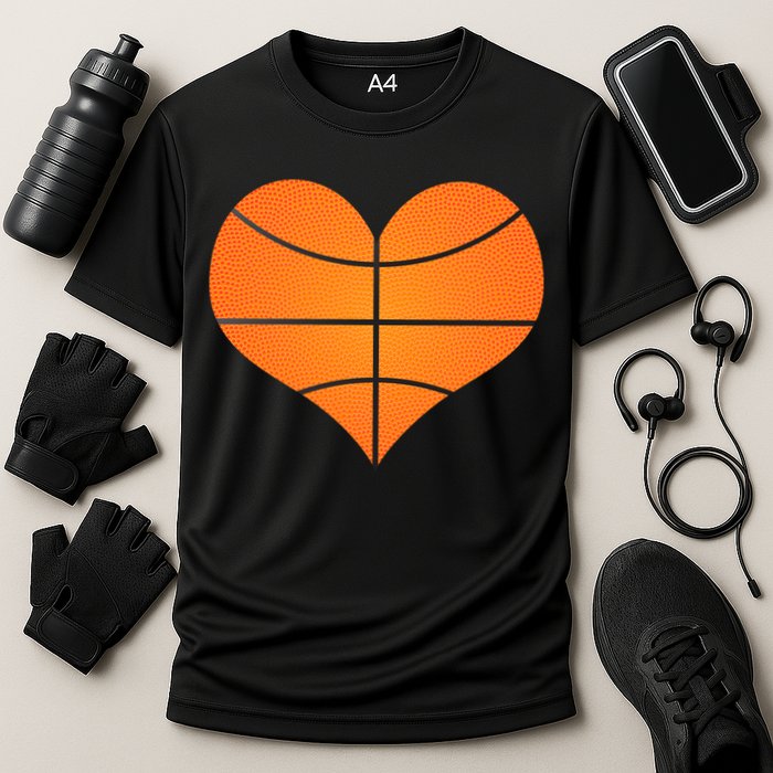 Basketball Shaped Heart Cooling Performance Crew T-Shirt