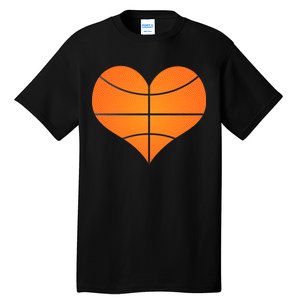 Basketball Shaped Heart Tall T-Shirt