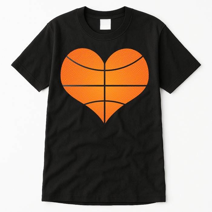 Basketball Shaped Heart Tall T-Shirt
