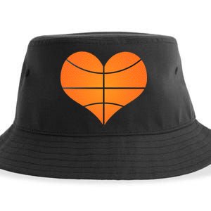 Basketball Shaped Heart Sustainable Bucket Hat