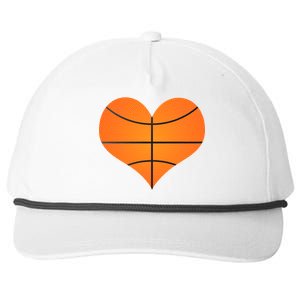 Basketball Shaped Heart Snapback Five-Panel Rope Hat