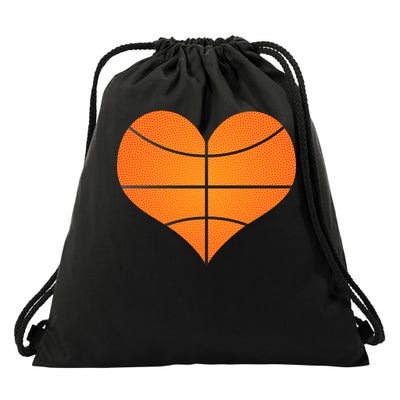 Basketball Shaped Heart Drawstring Bag