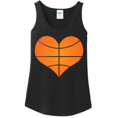 Basketball Shaped Heart Ladies Essential Tank