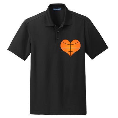 Basketball Shaped Heart Dry Zone Grid Polo