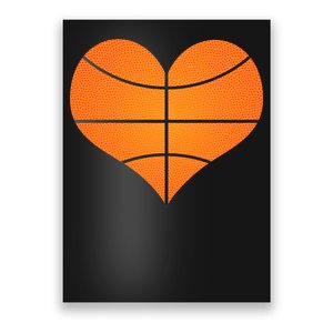 Basketball Shaped Heart Poster