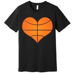 Basketball Shaped Heart Premium T-Shirt