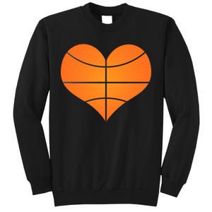 Basketball Shaped Heart Tall Sweatshirt