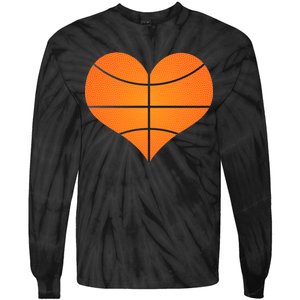 Basketball Shaped Heart Tie-Dye Long Sleeve Shirt